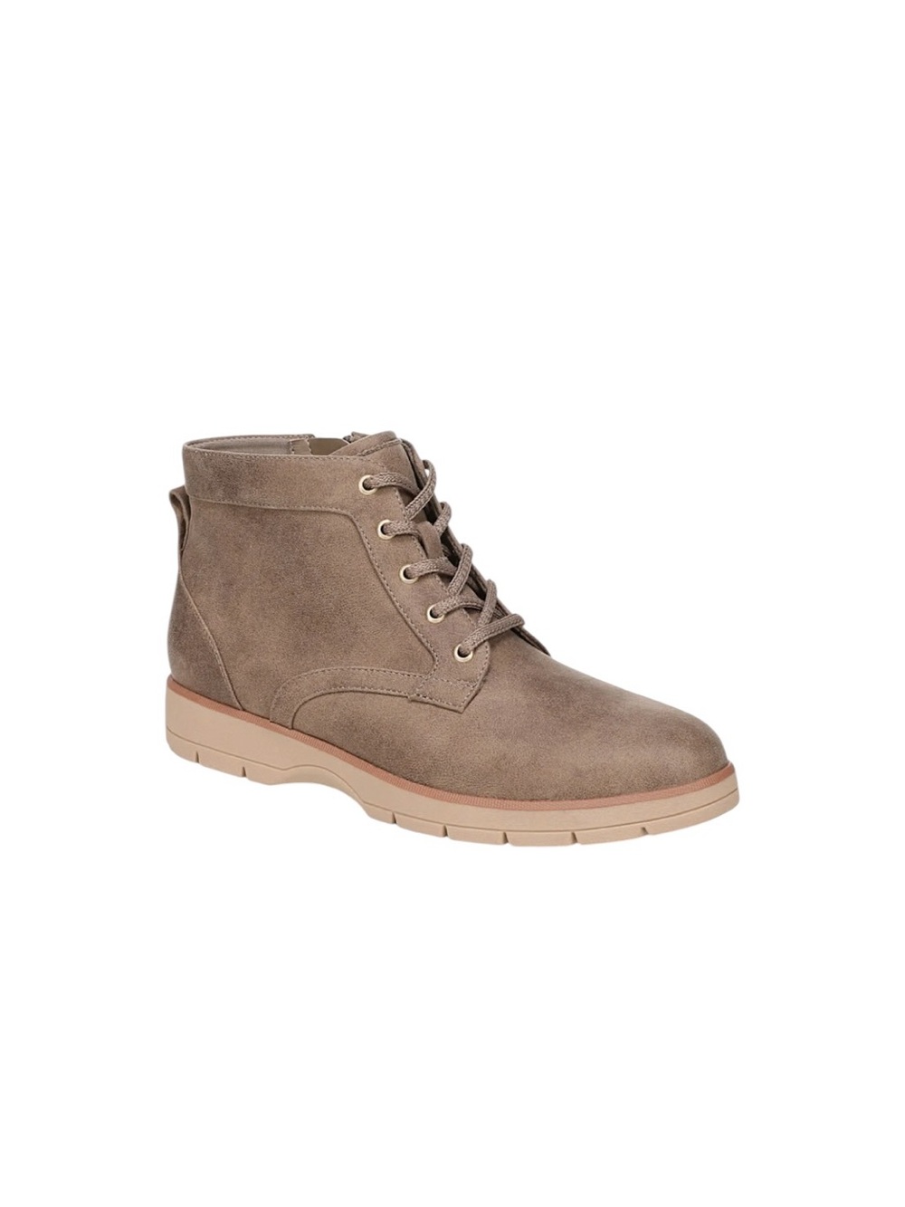 New Dr. Scholl's Northstar Taupe Lace-Up Chukka Bootie Sport Hybrid Arch Support